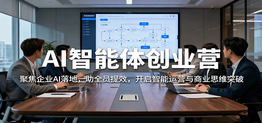 AI智能体创业营：聚焦企业AI落地，助全员提效，开启智能运营与商业思维突破-摇钱述