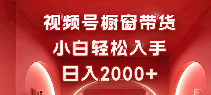 视频号橱窗带货，小白轻松入手，日入2000+-摇钱述