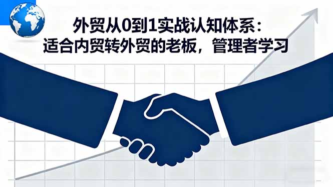 外贸从0到1实战认知体系：适合内贸转外贸的老板，管理者学习-摇钱述
