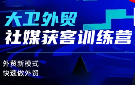 大卫老师·外贸社媒获客独家训练营(更新10月)-摇钱述