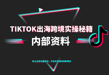TikTok跨境电商0-1搭建运营(更新10月)-摇钱述