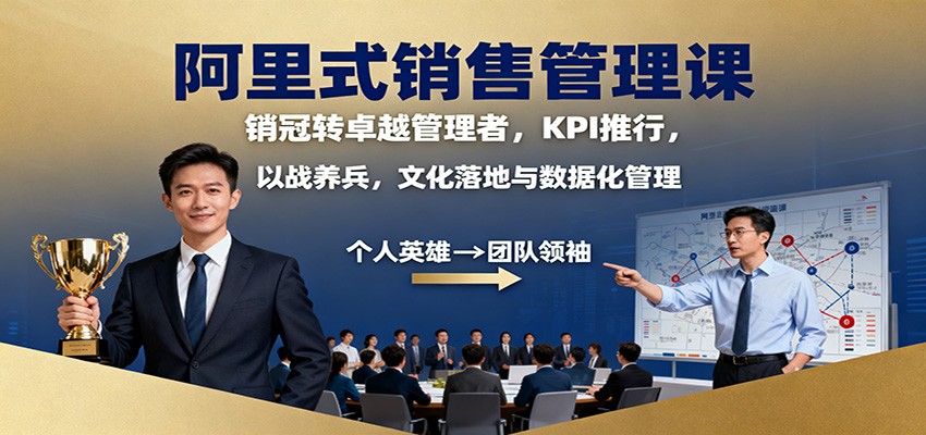 阿里式销售管理课：销冠转卓越管理者，KPI 推行，以战养兵，文化落地与数据化管理-摇钱述